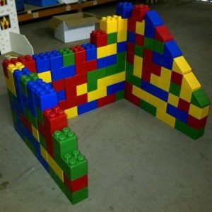 Teambuilding reuze Lego blokken