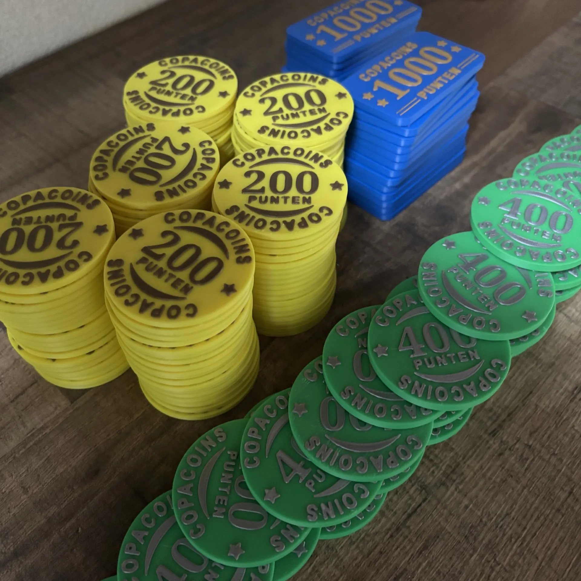 Gepersonaliseerde munten/tokens (op aanvraag)